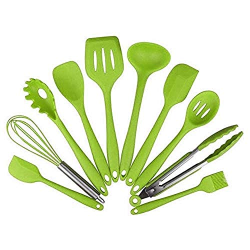 LDGR Pancake Spatula Silicone 10 Pcs Kitchenware Heat Resistant Kitchen Cooking Utensils Non-Stick Baking Tool Cooking Tool Sets