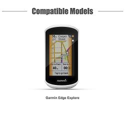 TUSITA Case for Garmin Edge Explore GPS - Silicone Protective Cover Skin - Touchscreen Touring Bike Computer Accessories