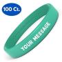 Reminderband Silicone Wristbands - 100 Pack - Personalized Customizable Rubber Bracelets - Customized for Motivation, Events, Gifts, Support, Causes, Fundraisers, Awareness - Men, Women