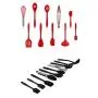Kitchen Cooking Utensils Set,ATELL 10 Pcs Nonstick Silicone Heat Resistant Kitchenware Silicone Kitchen Spatula Set (Red)