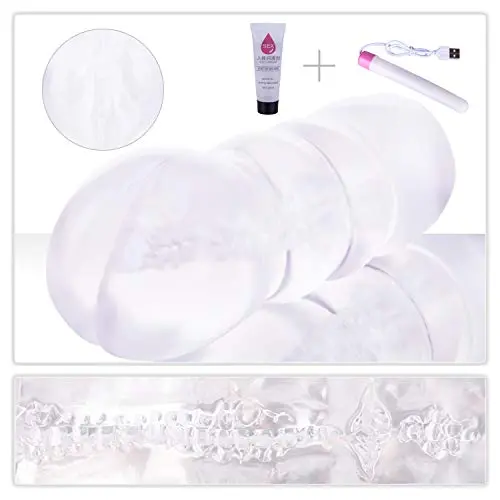 Pocket Pussy,Male Masturbator Vagina Sex Toy for Men,Male Mastubration Stroker Male Sex Toy (Transparent, Lori)