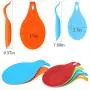 6 Pieces Set Kitchen Silicone Spoon Rest Heat Resistant Kitchen Utensil Rest Ladle Spoon Holder Colorful Spatula Holder Rest Kitchen Tool （2 Big and 4 Small Size）