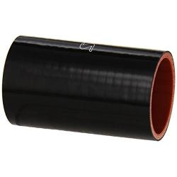 HPS HTSC-200-L4-BLK Silicone High Temperature 4-ply Reinforced Straight Coupler Hose, 85 PSI Maximum Pressure, 4" Length, 2" ID, Black