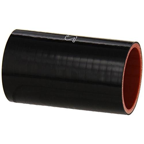 HPS HTSC-200-L4-BLK Silicone High Temperature 4-ply Reinforced Straight Coupler Hose, 85 PSI Maximum Pressure, 4" Length, 2" ID, Black