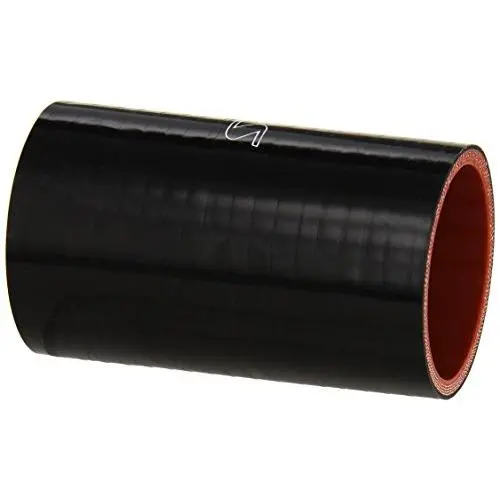HPS HTSC-200-L4-BLK Silicone High Temperature 4-ply Reinforced Straight Coupler Hose, 85 PSI Maximum Pressure, 4" Length, 2" ID, Black