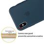 Anti-Drop iPhone XR(6.1Inch) Liquid Silicone Gel Case, TOSHIELD Soft Microfiber Cloth Lining Cushion for iPhone XR- Retail Package (Grey Stone)