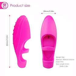 BEISHIDAR Mini Pocket Finger Ví-bratórs New Product Finger Vibration Relaxation Product Ms. Fun Toy - Portable Soft Silicone Mini Finger Vibrator Dancer Shoes Shape Massage