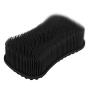 ELFRhino Bath Sponge 2 in 1 Silicone Shower Brush Natural Bristle Massager Brush Gentle Scrub Skin Exfoliation For Face and Body Massage Nubs Improve Cellulite Black