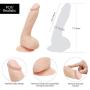 Pure Love 7 Inch Realistic Dildo with Suction Cup, Beige Color Dong, Adult Sex Toy, Harness Compatible