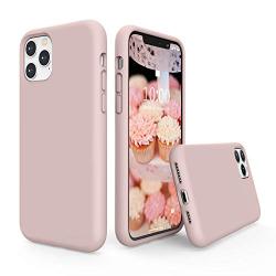 SURPHY Silicone Case Compatible with iPhone 11 Pro Max Case 6.5 inch, Liquid Silicone Full Body Thickening Design Phone Case (with Microfiber Lining) for iPhone 11 Pro Max 6.5 2019, Pink