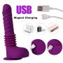 9.05inch Silicone Electric Automatic Thrusting V?brátor with 6 Frequency Patterns and Strong Suction Cup of Wireless Remote Control Women Adult Toy(Purple)