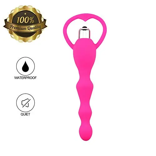 Amal Training Plugs T-Shirt Anales Trainer Massage Toy， Vib Anales Beads Silicone Trainer Fun Toys for Beginners and Advanced Users Pink by ALBK