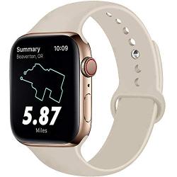 RUOQINI Compatible with Apple Watch Band 38mm 40mm 42mm 44mm,Sport Silicone Soft Replacement Band Compatible for Apple Watch Series 5/4/3/2/1