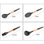 SKYyao Kitchen utensil set Wooden Handle Silicone Kitchenware 9-piece set non-stick spatula spoon set silicone