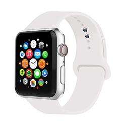 IYOU Sport Band Compatible with Watch Band 38MM 42MM 40MM 44MM, Soft Silicone Replacement Sport Strap Compatible with 2019 Watch Series 5 2018 Watch Series 4/3/2/1