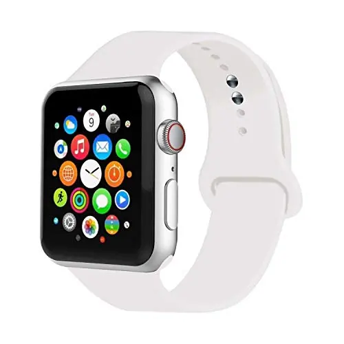IYOU Sport Band Compatible with Watch Band 38MM 42MM 40MM 44MM, Soft Silicone Replacement Sport Strap Compatible with 2019 Watch Series 5 2018 Watch Series 4/3/2/1