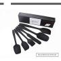 Kitchen tools BBQ brush set silicone kitchenware set of 6 baking tools heat-resistant shovel kitchen cooking, baking and blending appliances (red)