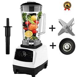 Eu/Us/Au/Uk Plug 3Hp 2200W G5200 Heavy Duty Commercial Grade Blender Mixer Juicer Food Processor Ice Smoothie Bar Fruit,White Blade Drive,Eu Plug