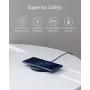 Anker Wireless Charger, Powerwave Pad Upgraded 10W Max, 7.5W for iPhone 11, Pro, Max, XS Max, XR, XS, X, 8, Plus, 10W Fast-Charging Galaxy S10 S9 S8, Note 10 Note 9 Note 8 (No AC Adapter)