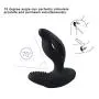 FUN-MATES Anal Plug Vibrator with Perineum Stimulation Cock Ring Plug Prostate Massager with Remote Control Adult Toys(Black)