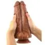 9.8 Inch Realistic Double Layer Silicone Toy with Strong Suction Cup