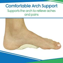 ViveSole Arch Support Pads (6 Pairs) Adhesive Felt Foot Insert - Men Women - for Shoes, Sandals, Flip Flops, Boots, High Heels, Flat Feet, High Arches, Plantar Fasciitis