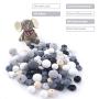 Baby Silicone Teether Beads 100pcs BPA Free Food Grade Teething Beads Black and White Series DIY Jewelry Chewable Nursing Necklace Accessories