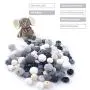 Baby Silicone Teether Beads 100pcs BPA Free Food Grade Teething Beads Black and White Series DIY Jewelry Chewable Nursing Necklace Accessories