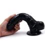 HYLHYL5-F Silicone Hands-Free Play Adult Perfect Pleasure Toy Realistic Toy with Suction Cup (Black, L:23cm/7.48 in, W:4.5cm/1.57 in)