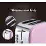 QIN.J.FANG-Kitchen 2-Slice Toaster Stainless Steel, 6-speed professional temperature control Removable Crumb Tray, 220V,Red