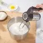 BINZHI Eggbeater Electric Household Desktop Automatic Eggbeater With Barrel Cream Machine Baking Dough Mixer - Brown Kitchen gadget