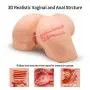 Life-Size Sex Doll Male Masturbator 3D Realistic Pussy Ass with Tight Vagina Anal Canals & Torso Inside TPE Silicone Love Doll for Men Masturbation (17.7 X 11.6 X 8.3 Inches)