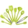 Silicone Kitchenware - 10 Piece Nonstick Cookware Set, Kitchen Tool Baking Utensils, Making Cake Cookies, green