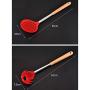 Kitchen Supplies Storage Bucket Kitchen Wooden Handle Silicone Kitchenware Set of 8 Cooking Spoon Shovel Set + Tool Accessories (Color : Red)