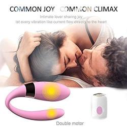 Lfcmf 7 Frequency U-Shape Couple Love Stimulation Promote Tongue Vibrate Toys Sport Tool USB Rechargeable Silicone Couples Wand Massage Back Neck Muscles (Color : Pink)