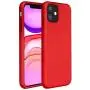 Miracase Liquid Silicone Case Compatible with iPhone 11 6.1 inch(2019), Gel Rubber Full Body Protection Shockproof Cover Case Drop Protection Case（Red）