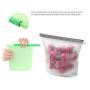 Silicone Food Bags Large Reusable Storage containers,2 PCS X 1L/50OZ Airtight Bags and Fridge Organizers for Freeze, Microwave Save Fruits,Vegetables, Milk, Meat and Sea Food