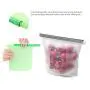 Silicone Food Bags Large Reusable Storage containers,2 PCS X 1L/50OZ Airtight Bags and Fridge Organizers for Freeze, Microwave Save Fruits,Vegetables, Milk, Meat and Sea Food