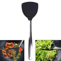 Sperrins Kitchenware Stainless Steel Spatula Silicone Turner Non-stick Fried Shovel Egg Fish Frying Pan Scoop Photo Color