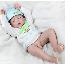 NPK Realistic Reborn Baby Dolls Boy Silicone Full Body 22 Inches Sleeping Baby Look Real Cute Newborn Reborn Dolls Anatomically Correct