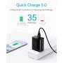Quick Charge 3.0, Anker 18W 3Amp USB Wall Charger (Quick Charge 2.0 Compatible) Powerport+ 1 for Galaxy S10/S9/S8/Edge/Plus, Note 8/7, LG G4, HTC One A9/M9, Nexus 9, iPhone, iPad and More