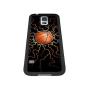 Samsung Galaxy S5 Case with Basketball Fire Pattern Whimsical Design Bumper Black Soft TPU and PC Protection Anti-Slippery &Fingerprint Case for Samsung Galaxy S5