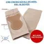 CRS Cross Achilles Heel Sleeve - Premium padded compression gel sleeve / sock for cushion & protection of Haglunds bump, achilles tendonitis, and bursitis (One size fits most)