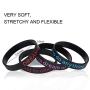 36 Pieces Inspirational Silicone Bracelets Motivational Rubber Wristbands Stretch Rubber Bracelets for Men and Women