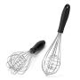 Elite KitchenwareTM Stainless Steel Kitchen Utensils, 8 Piece Silicone Cooking Utensil Set With Turner Spatula, Serving Spoon, Pasta Server, Flex Spatula, Deep Ladle, 2 Stage Whisk, Strainer & Tongs