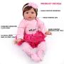 CHAREX Lifelike Reborn Dolls, Realistic Silicone Newborn Doll Toys, 22 Inch Soft Vinyl Reborn Baby Dolls Gifts for Age 3+, Name Lucy …