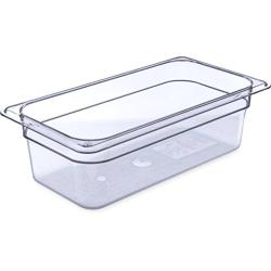 Carlisle 3066107 StorPlus Third Size Food Pan, Polycarbonate, 4" Deep, Clear