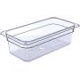 Carlisle 3066107 StorPlus Third Size Food Pan, Polycarbonate, 4" Deep, Clear