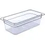 Carlisle 3066107 StorPlus Third Size Food Pan, Polycarbonate, 4" Deep, Clear