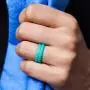 ThunderFit Womens Thin Swivel Rings, 10 Rings / 8 Rings / 4 Rings / 1 Ring - Stackable Silicone Wedding Rings - 2.5mm Wide - 2mm Thick